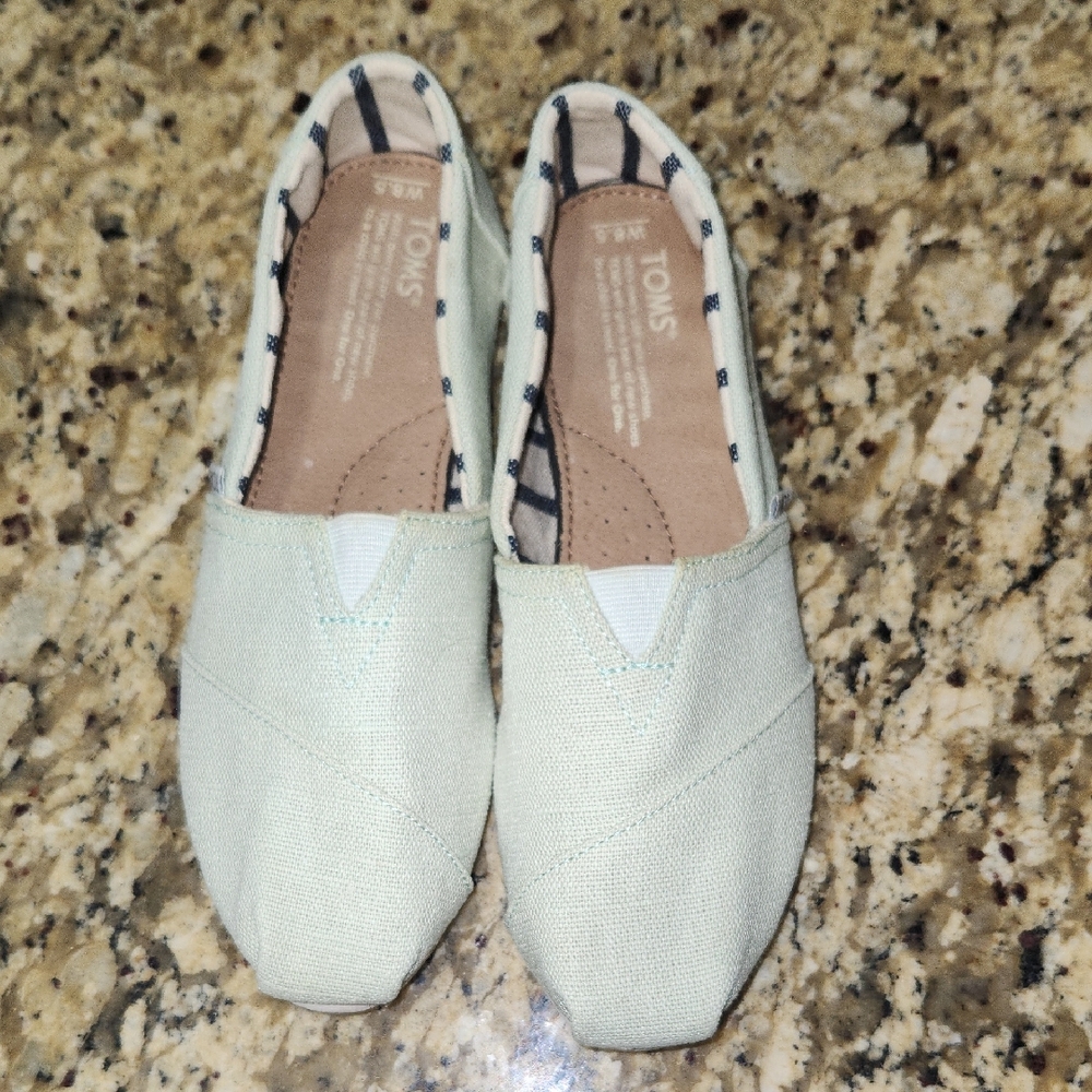 Toms Women's Mint Green Canvas Loafers